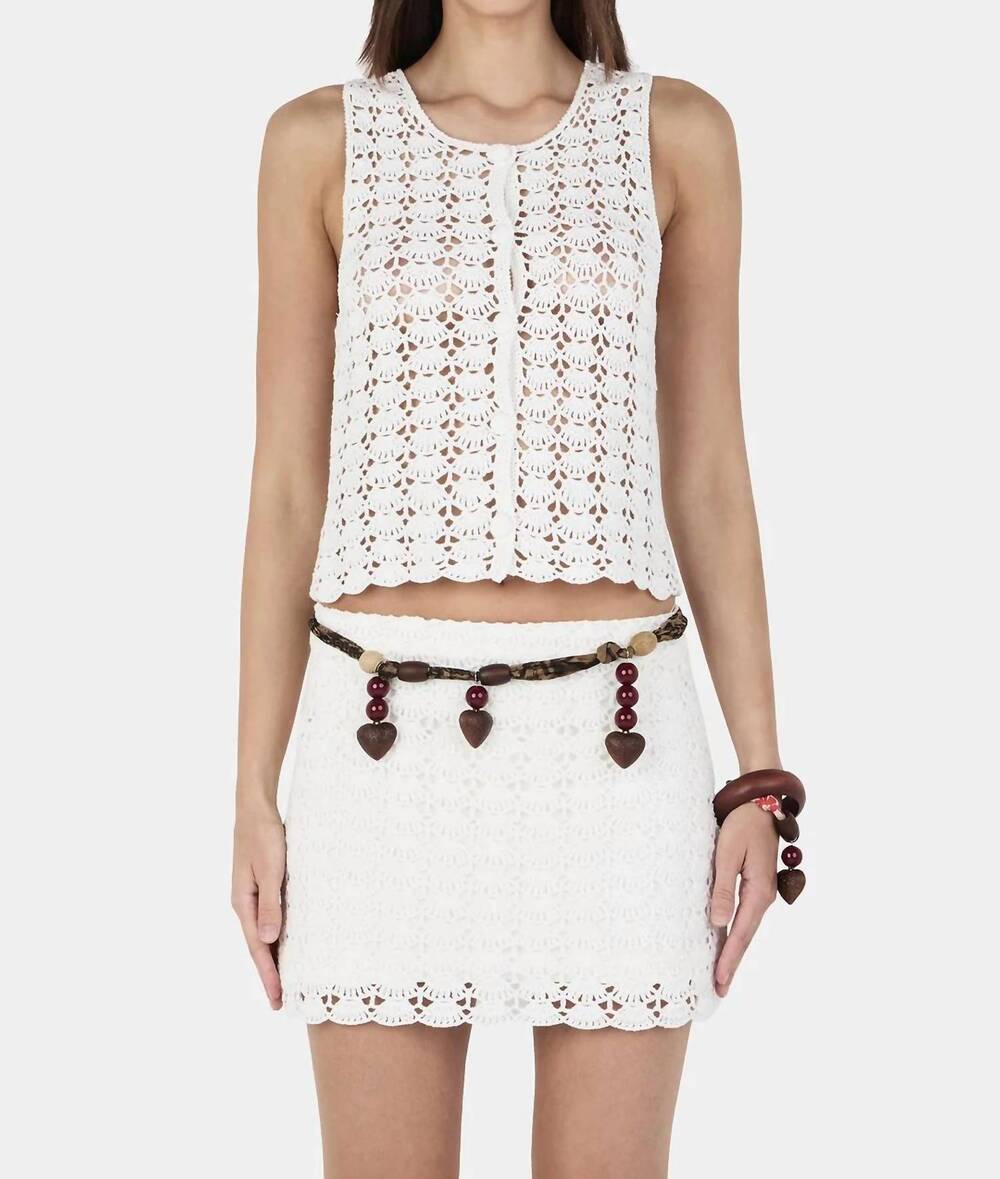 NEW HANSEN & GRETEL issy crochet top in cream